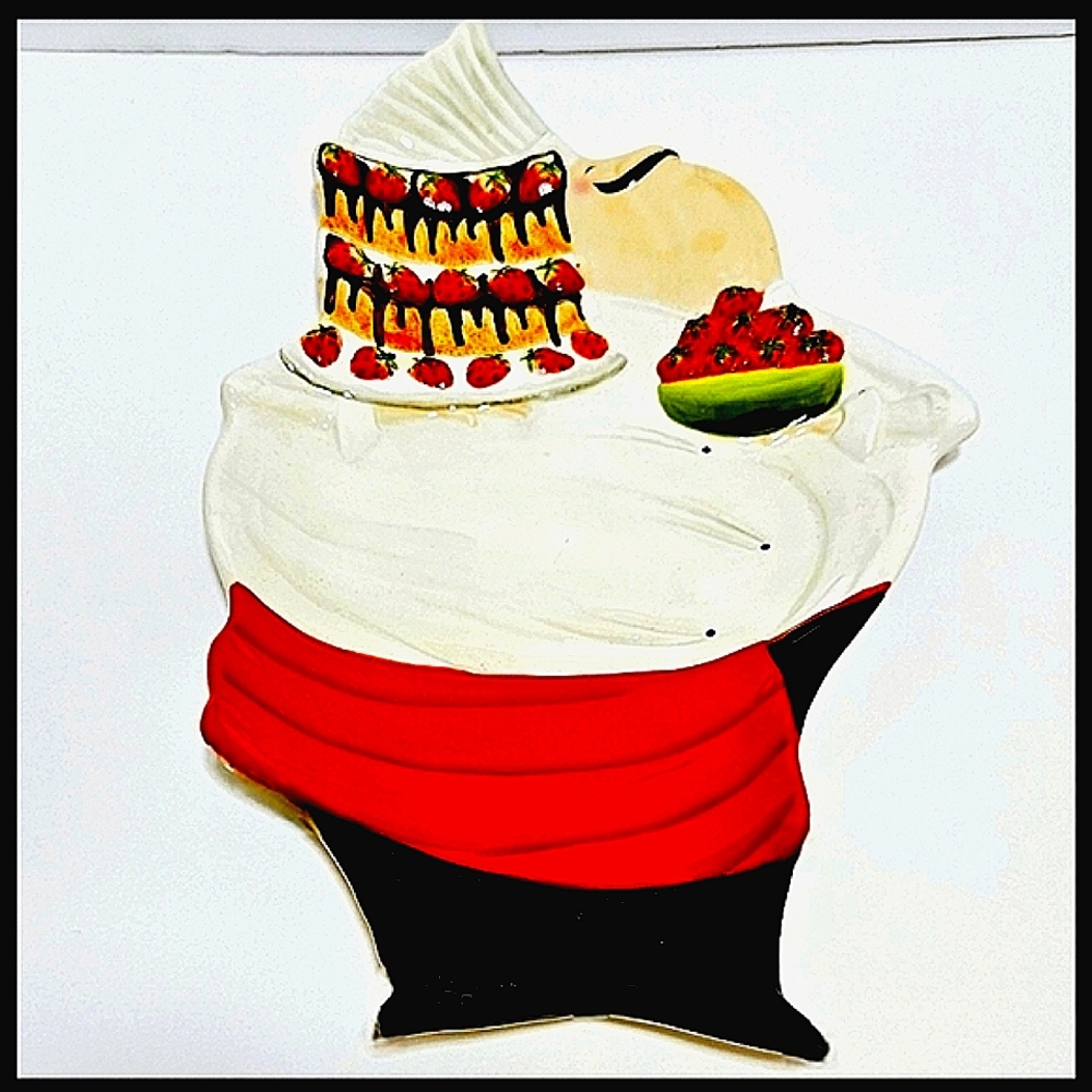 FRENCH WAITER Serving Platter 16" by Tracy Flickinger - Certified Intern…
